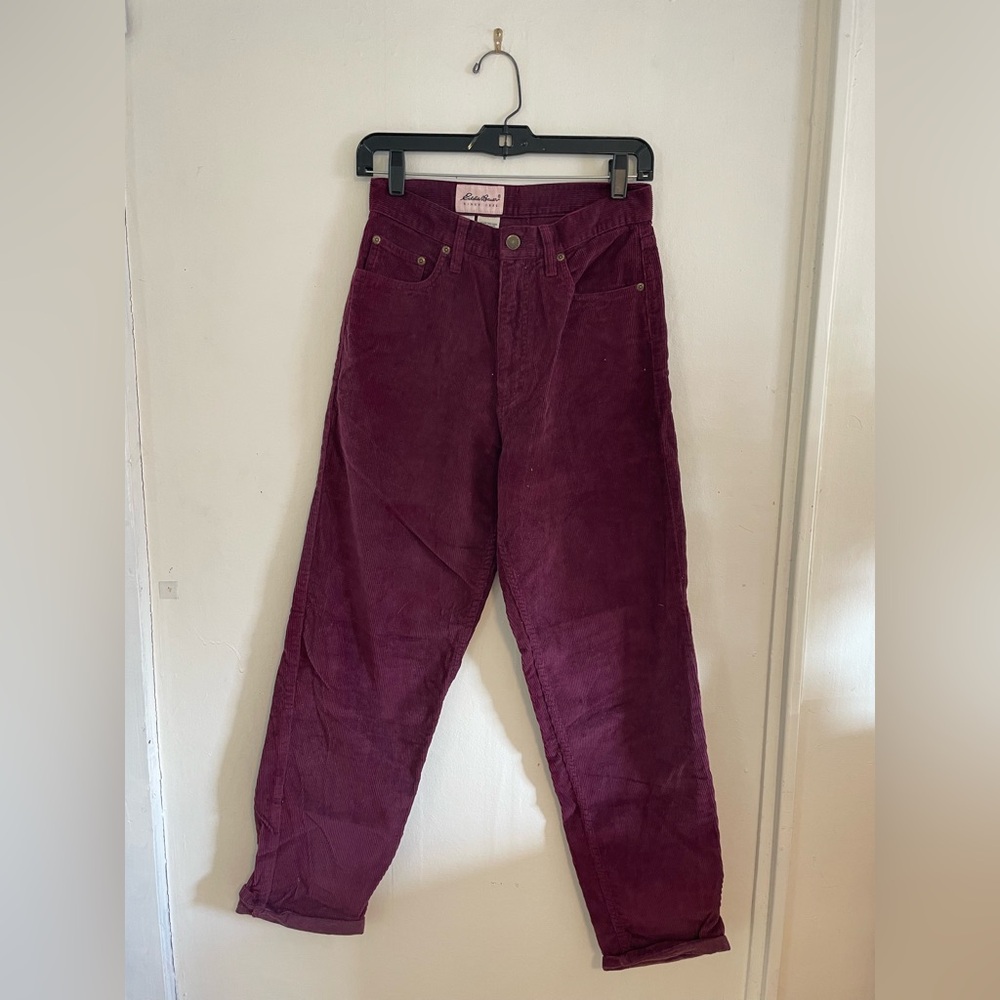 Eddie Bauer Maroon Corduroy Trousers